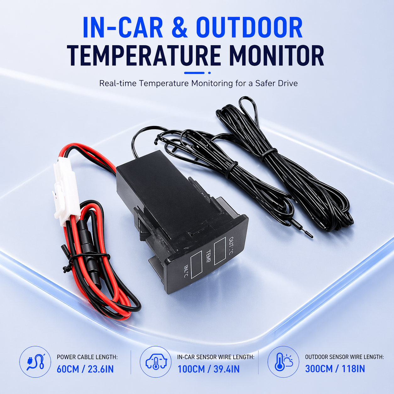 Honda Dashboard USB Car Charger | Voltage & Temperature Display Module (OEM Fit)