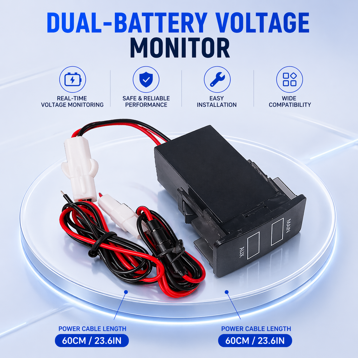 Honda Dashboard USB Car Charger | Voltage & Temperature Display Module (OEM Fit)