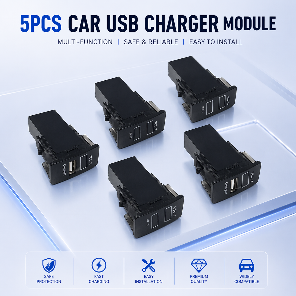 Honda Dashboard USB Car Charger | Voltage & Temperature Display Module (OEM Fit)