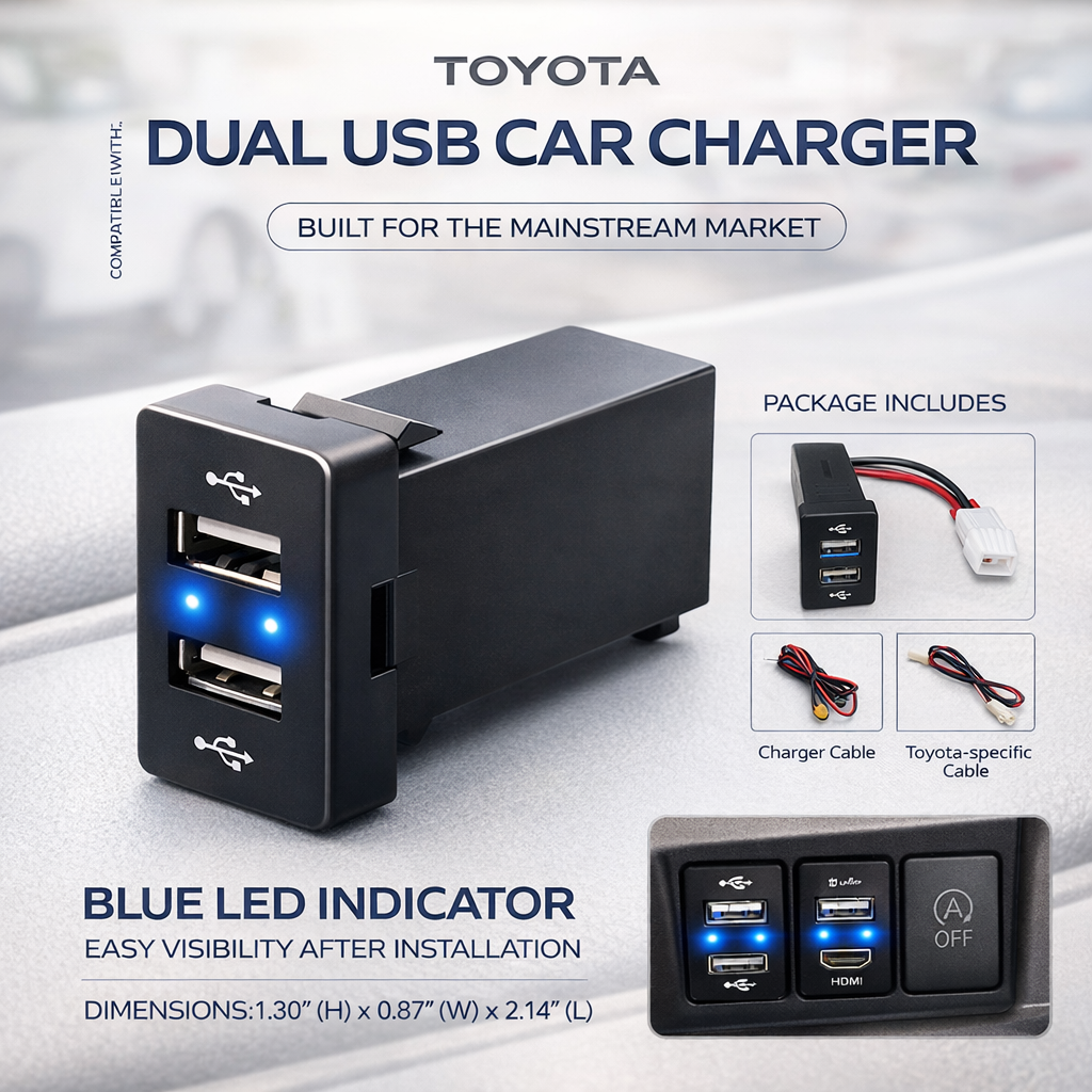 Toyota Corolla Special Vehicle Car Charger HDMI Audio | Multiple functional interfaces are available for selection.