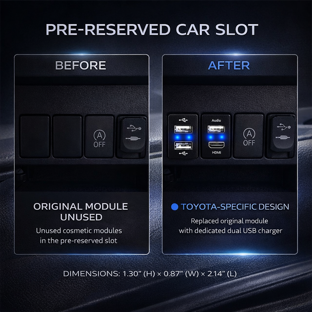 Toyota Corolla Special Vehicle Car Charger HDMI Audio | Multiple functional interfaces are available for selection.