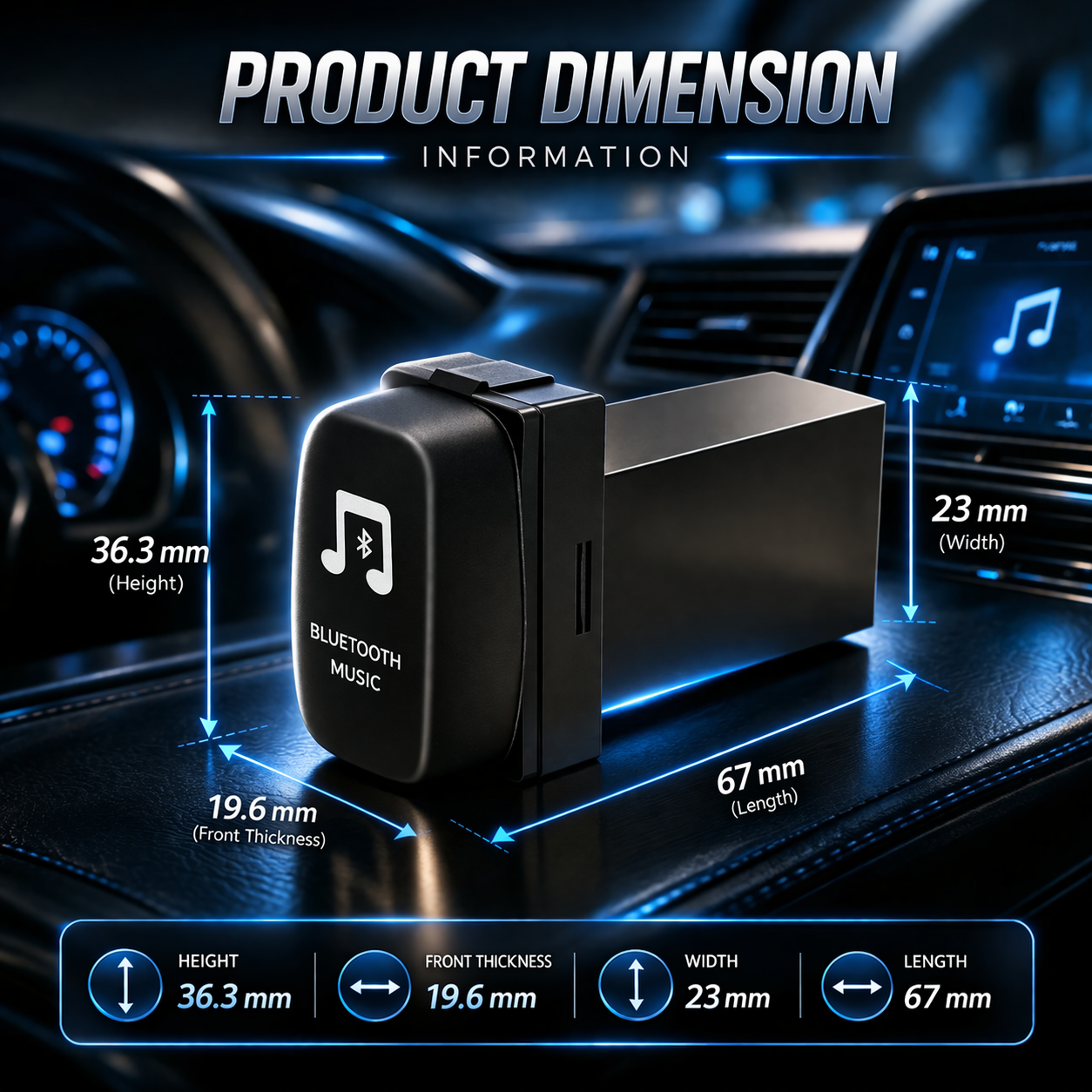 A Bluetooth music receiver / MP3 player specially designed for Mitsubishi automobiles