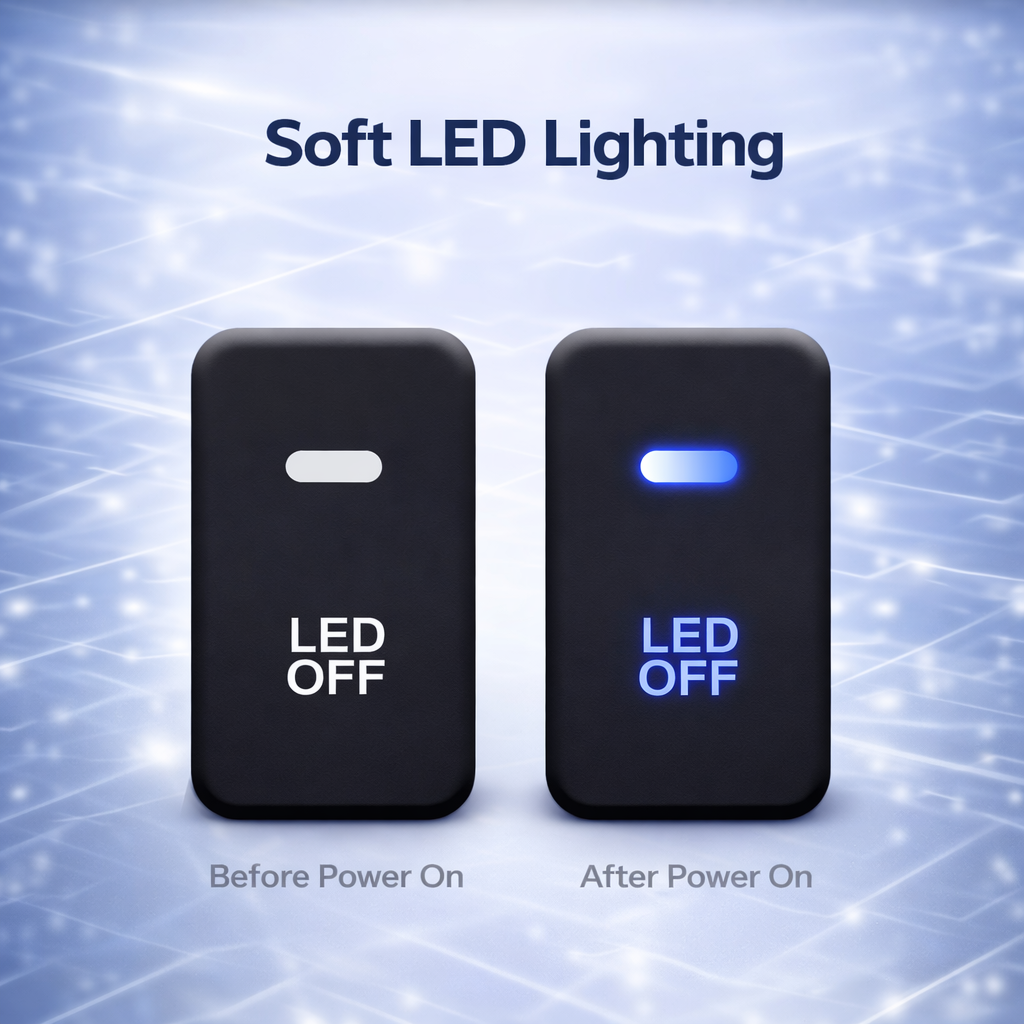Suitable for Honda modification switches, fog lights, headlight indicators, recorder, radar, and tailgate control switches