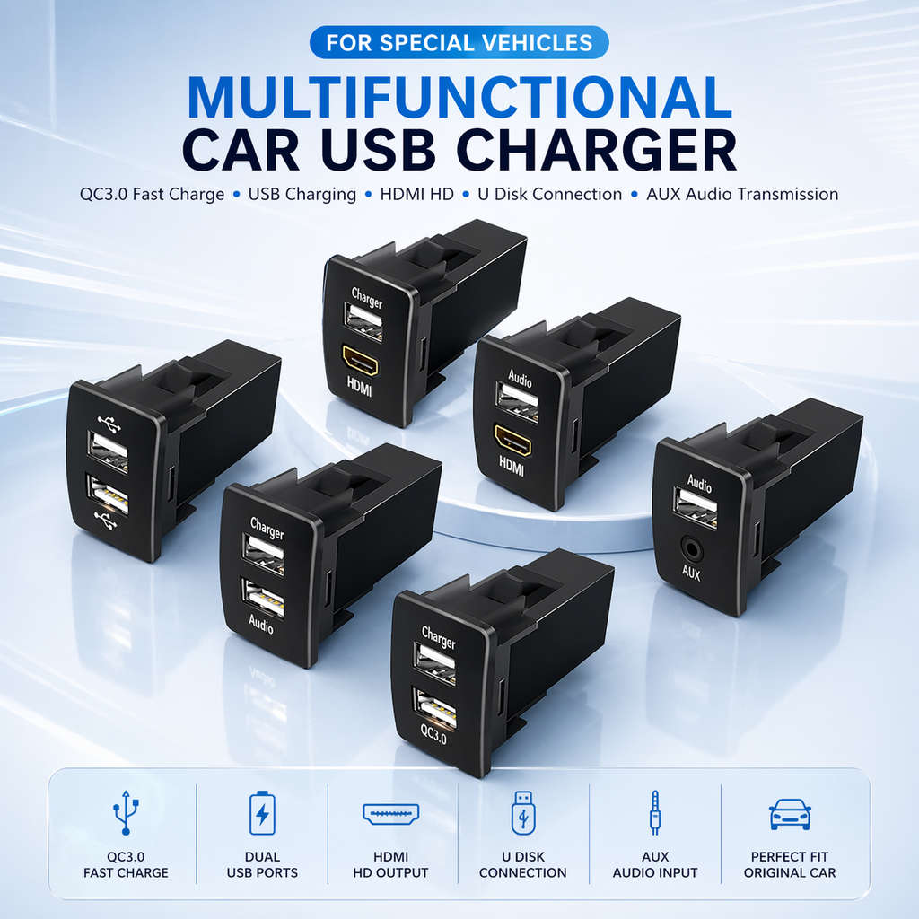 Nissan Multi-Function Dashboard Module | USB Charger, Audio, HDMI & AUX Panel (OEM Fit)