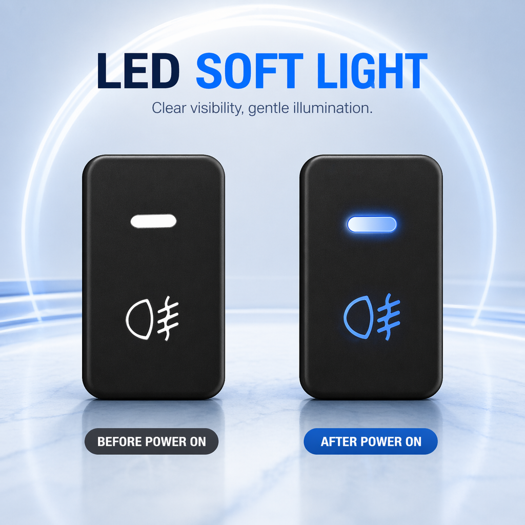 Applicable to the switches used for Nissan car modifications, such as fog lights, daytime running lights, parking recorders, radar, and tailgate.