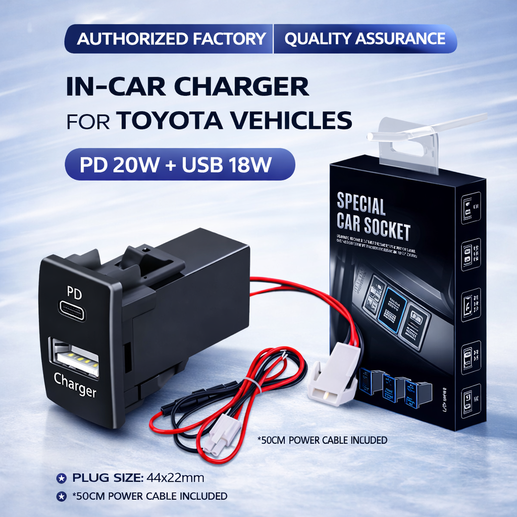 Honda PD USB Car Charger | OEM Dashboard Fast Charging Module (Type-C + USB-A)