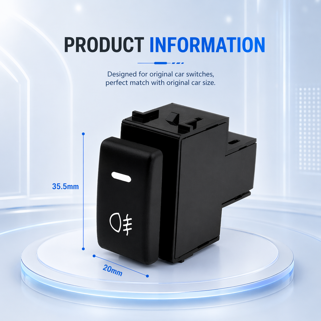 Applicable to the switches used for Nissan car modifications, such as fog lights, daytime running lights, parking recorders, radar, and tailgate.
