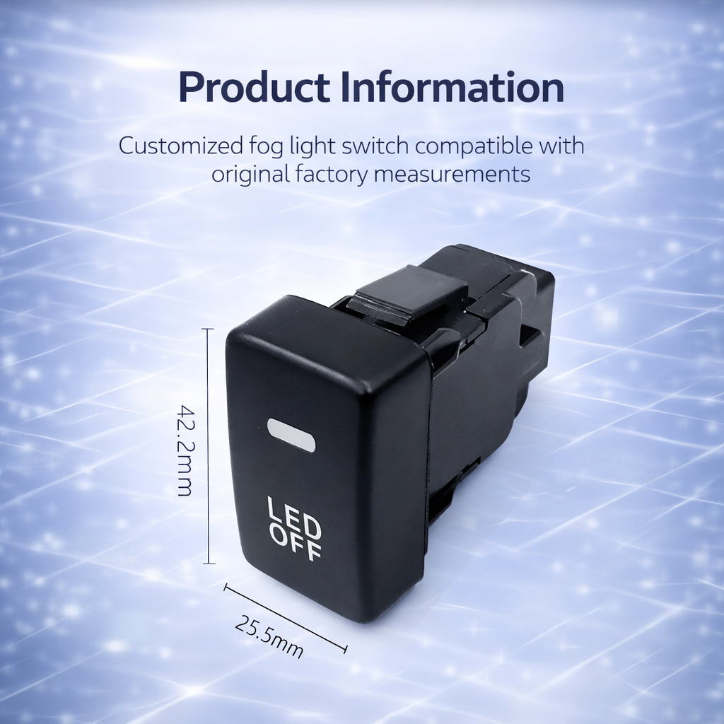 Suitable for Honda modification switches, fog lights, headlight indicators, recorder, radar, and tailgate control switches