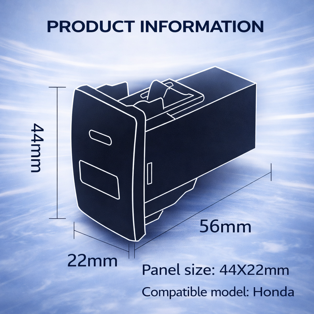 Honda PD USB Car Charger | OEM Dashboard Fast Charging Module (Type-C + USB-A)