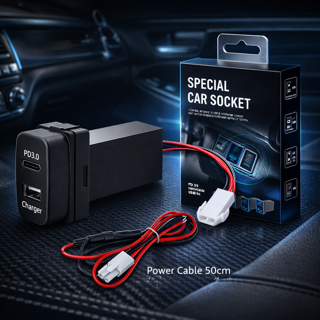 Compatible with multiple Mitsubishi car models| Dual USB port charger