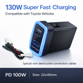 130W Toyota Custom Fit Car Charger | 100W Type-C + 30W USB Fast Charging