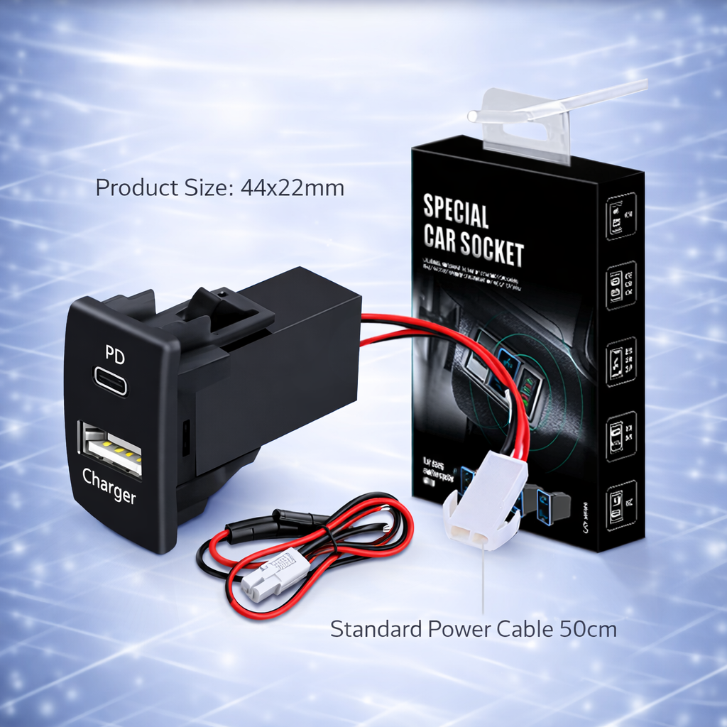 Honda PD USB Car Charger | OEM Dashboard Fast Charging Module (Type-C + USB-A)